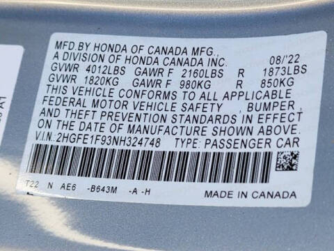 2022 Honda Civic Touring