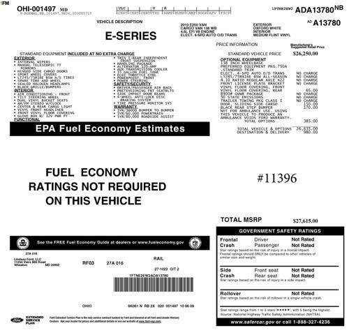 2010 Ford E-Series E-250