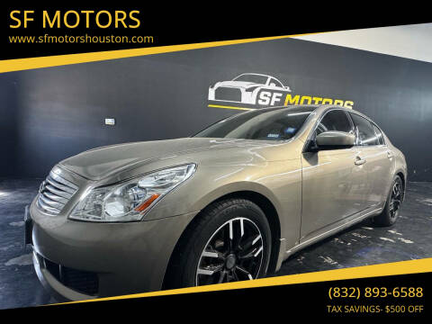 2009 Infiniti G37 Sedan for sale at SF MOTORS in Houston TX