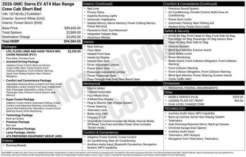 2026 GMC Sierra EV AT4