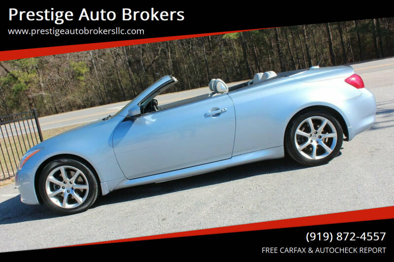 2010 Infiniti G37 Convertible for sale at Prestige Auto Brokers in Raleigh NC
