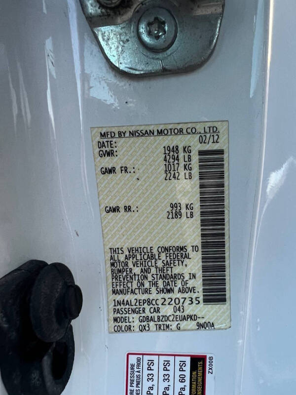 2012 Nissan Altima 2.5 S