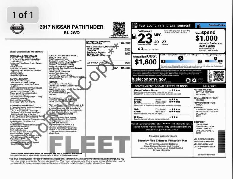 2017 Nissan Pathfinder SL