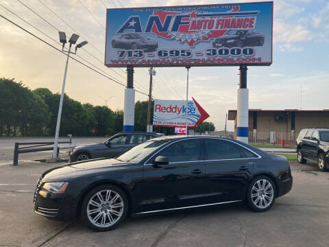 2013 Audi A8 for sale at ANF AUTO FINANCE in Houston TX