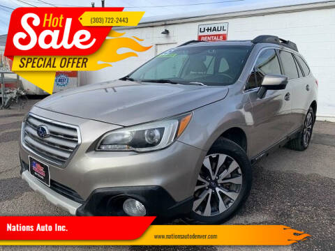 2015 Subaru Outback for sale at Nations Auto Inc. in Denver CO