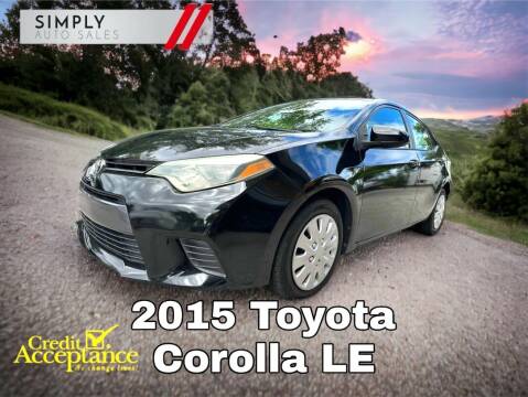 2015 Toyota Corolla for sale at Simply Auto Sales in Lake Park FL