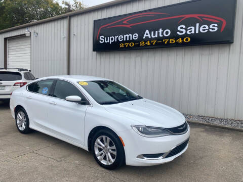 2016 Chrysler 200 for sale at Supreme Auto Sales in Mayfield KY