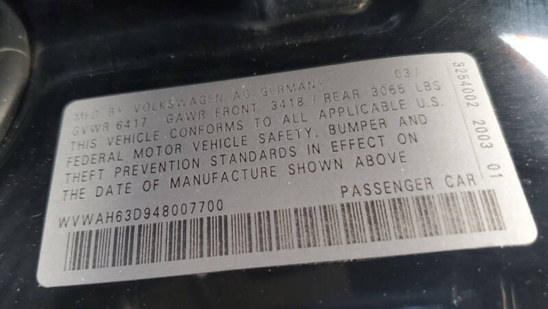 2004 Volkswagen Phaeton Premiere Edition W12