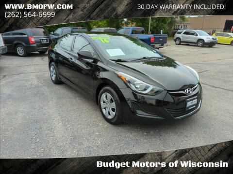 2016 Hyundai Elantra for sale at Budget Motors of Wisconsin in Racine WI