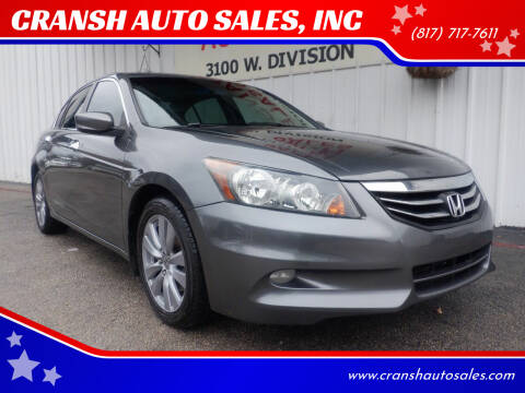 2011 Honda Accord for sale at CRANSH AUTO SALES, INC in Arlington TX