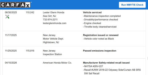 2018 Honda Odyssey EX-L