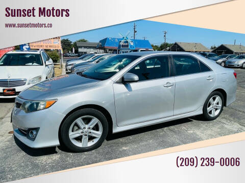 2013 Toyota Camry for sale at Sunset Motors in Manteca CA