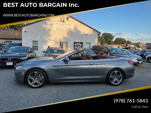 2013 BMW 6 Series for sale at BEST AUTO BARGAIN inc. in Lowell MA