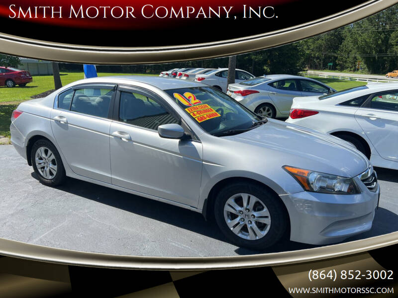 2012 Honda Accord for sale at Smith Motor Company, Inc. in Mc Cormick SC