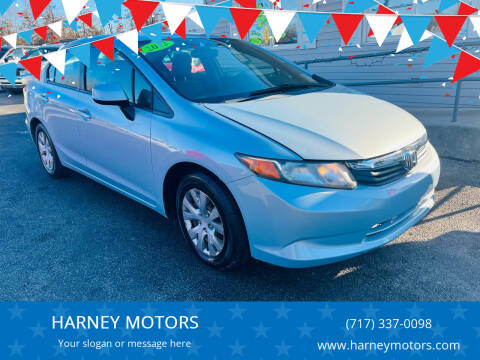 2012 Honda Civic for sale at HARNEY MOTORS in Gettysburg PA