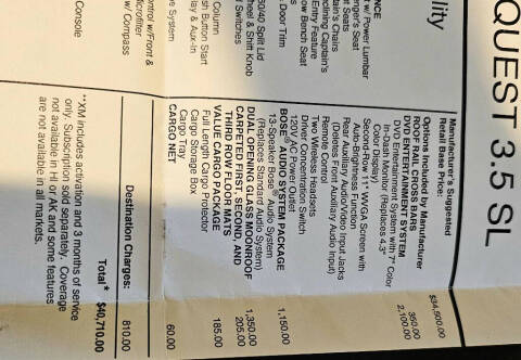 2012 Nissan Quest 3.5 S