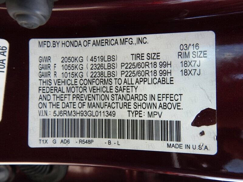 2016 Honda CR-V  - $17,900