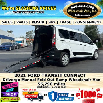 2021 Ford Transit Connect for sale at Wheelchair Vans Inc in Laguna Hills CA