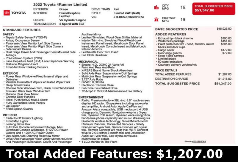 2022 Toyota 4Runner Limited