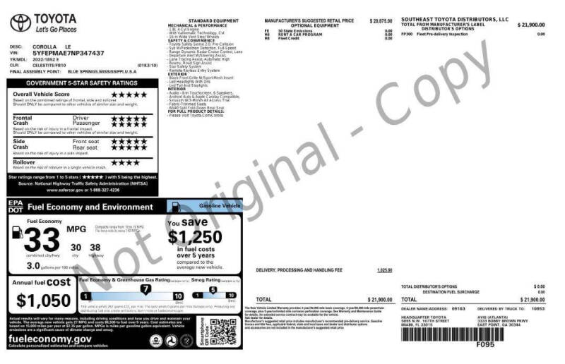 2022 Toyota Corolla LE