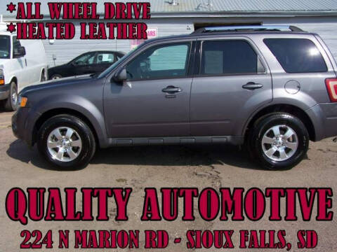 2012 Ford Escape for sale at Quality Automotive in Sioux Falls SD