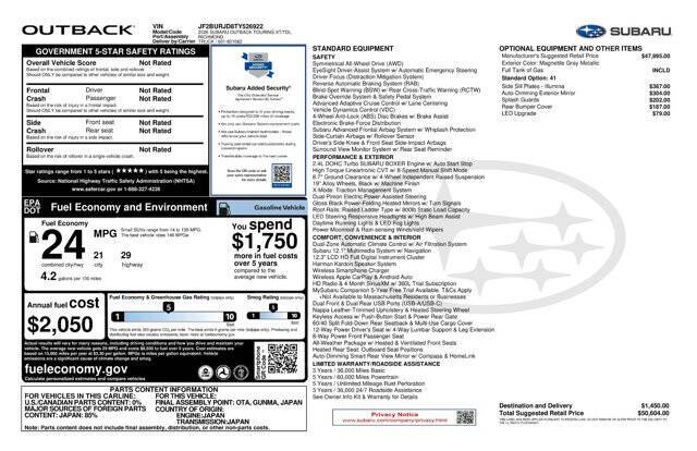 2026 Subaru Outback Touring XT