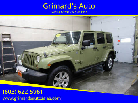 2013 Jeep Wrangler Unlimited for sale at Grimard's Auto in Hooksett NH