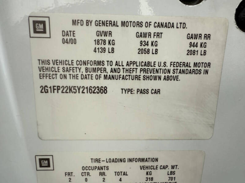 2000 Chevrolet Camaro