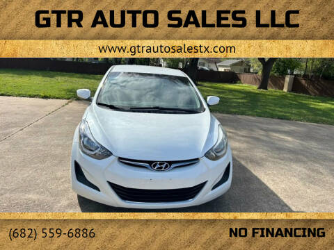 2016 Hyundai Elantra for sale at GTR Auto Sales LLC in Haltom City TX