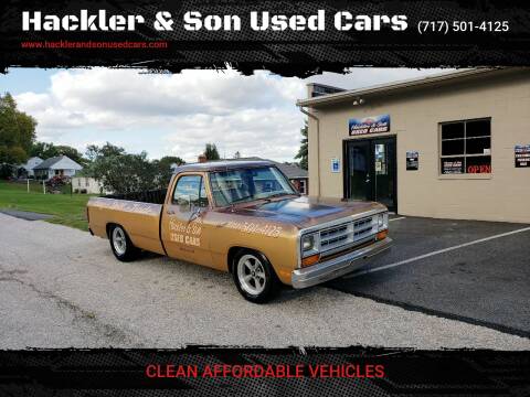 1987 Dodge RAM 150 for sale at Hackler & Son Used Cars in Red Lion PA
