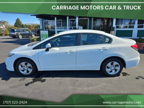 2013 Honda Civic for sale at Carriage Motors Car & Truck in Santa Rosa CA