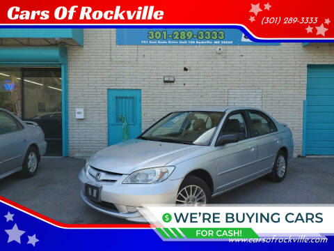 2005 Honda Civic for sale at Cars Of Rockville in Rockville MD