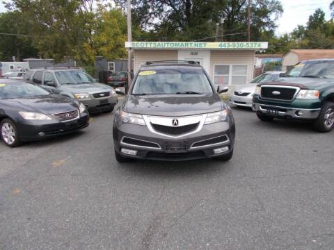 2010 Acura MDX for sale at Scott's Auto Mart in Dundalk MD