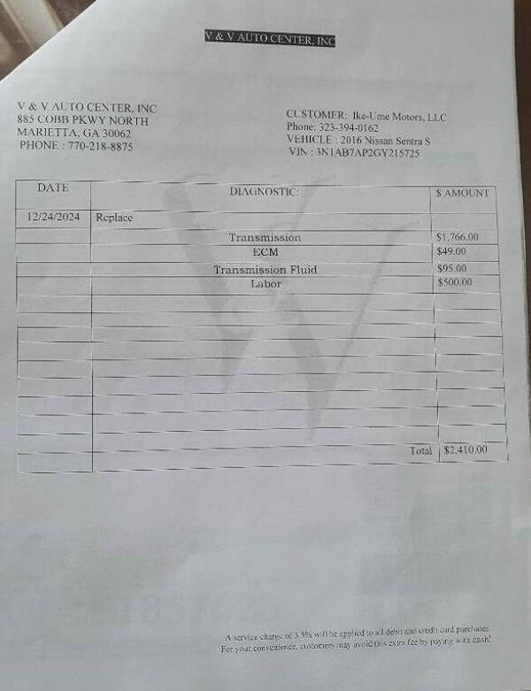 2016 Nissan Sentra SV