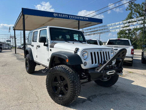 2015 Jeep Wrangler Unlimited for sale at Quality Investments in Tyler TX