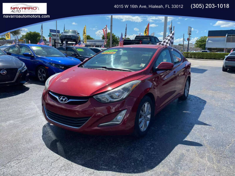 2014 Hyundai Elantra for sale at Navarro Auto Motors in Hialeah FL