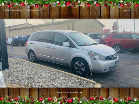 2007 Nissan Quest for sale at 6767 AUTOSALES LTD / 6767 W WASHINGTON ST in Indianapolis IN
