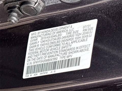 2021 Honda Pilot SE