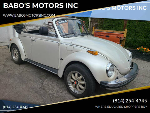 1978 Volkswagen Beetle Convertible for sale at BABO'S MOTORS INC in Johnstown PA