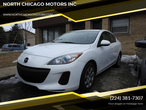 2013 Mazda MAZDA3 for sale at NORTH CHICAGO MOTORS INC in North Chicago IL