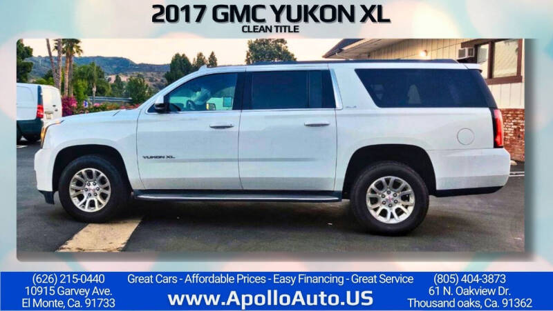 2017 GMC Yukon XL for sale at Apollo Auto El Monte in El Monte CA