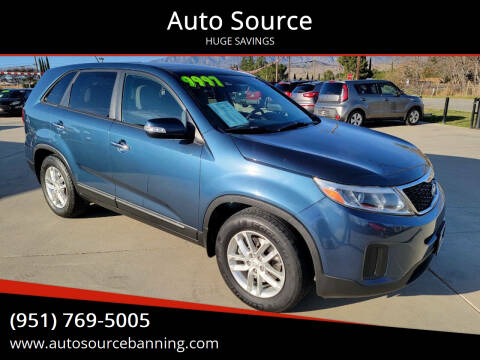 2014 Kia Sorento for sale at Auto Source in Banning CA