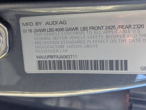 2018 Audi A3 Sportback e-tron