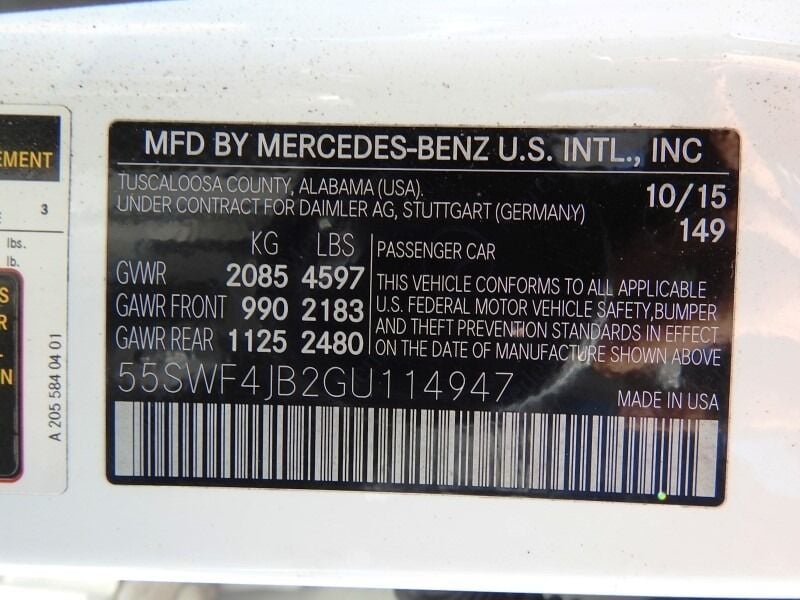 2016 MERCEDES-BENZ C-Class Sedan