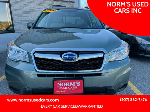 2016 Subaru Forester for sale at NORM'S USED CARS INC in Wiscasset ME