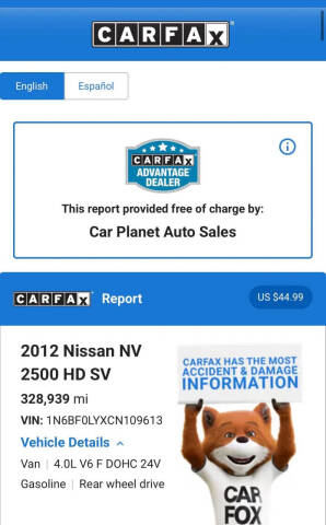 2012 Nissan NV