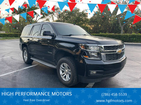 2015 Chevrolet Tahoe for sale at HIGH PERFORMANCE MOTORS in Hollywood FL