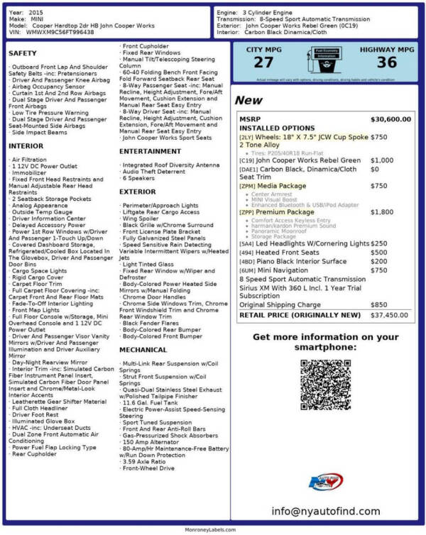2015 MINI Hardtop 2 Door John Cooper Works