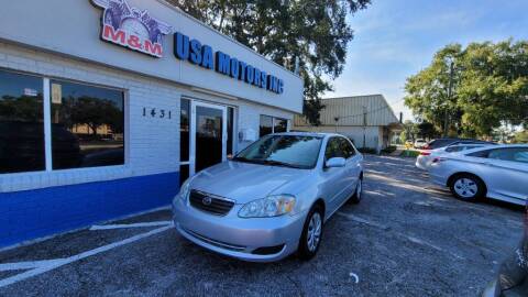 2006 Toyota Corolla for sale at M & M USA Motors INC in Kissimmee FL