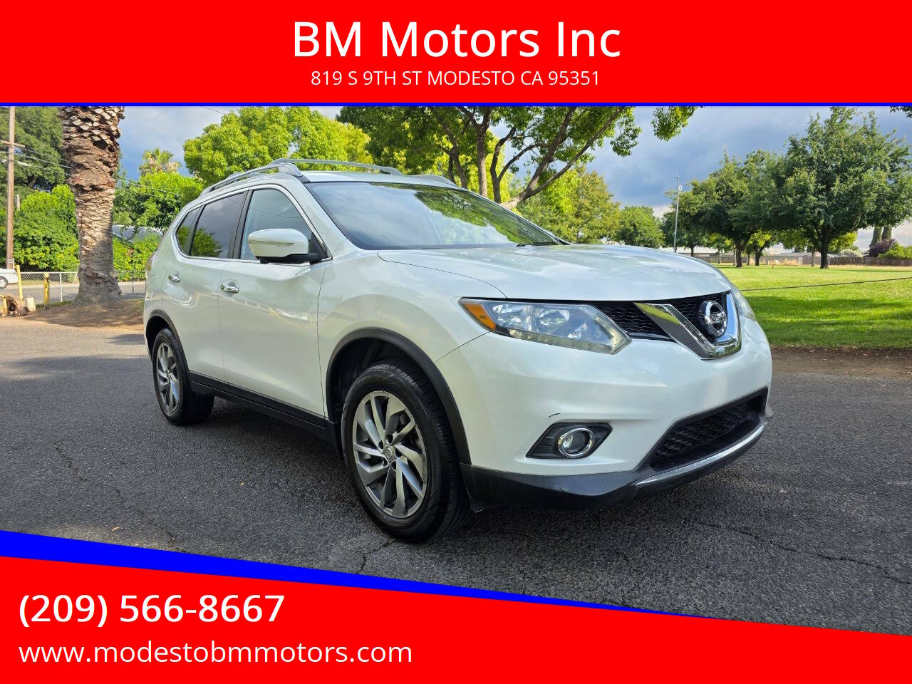 White 2014 Nissan Rogue SL SL 4dr Crossover 1